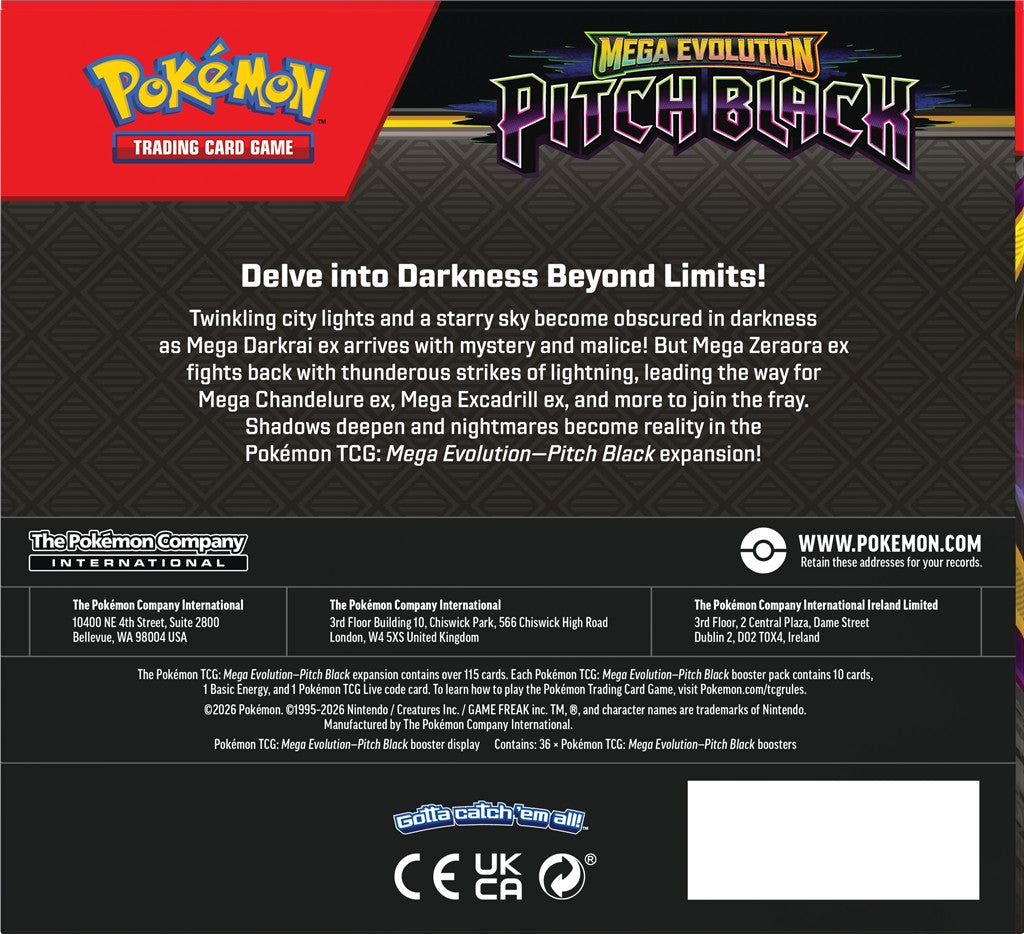 PREORDER Pokémon TCG: Mega Evolution - Pitch Black - Booster Display (36)